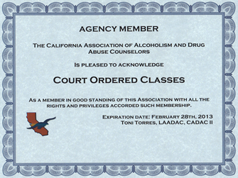 substance abuse classes for court Convincing Web Log Lightbox